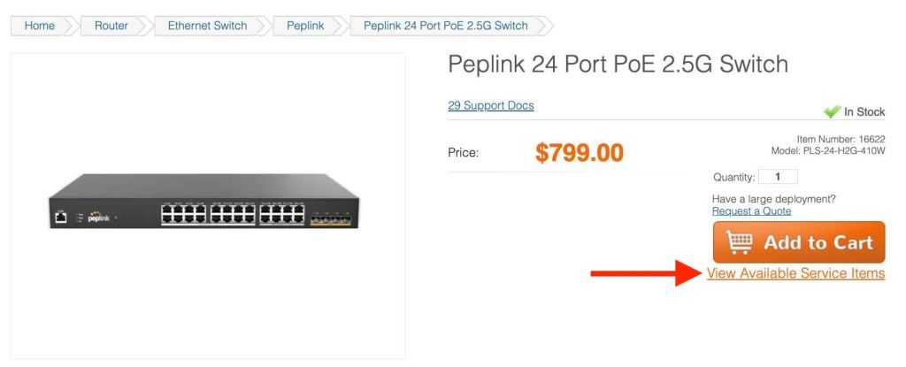 Managing a New Peplink Switch with InControl2: What to Know to Succeed 5 Peplink available service items