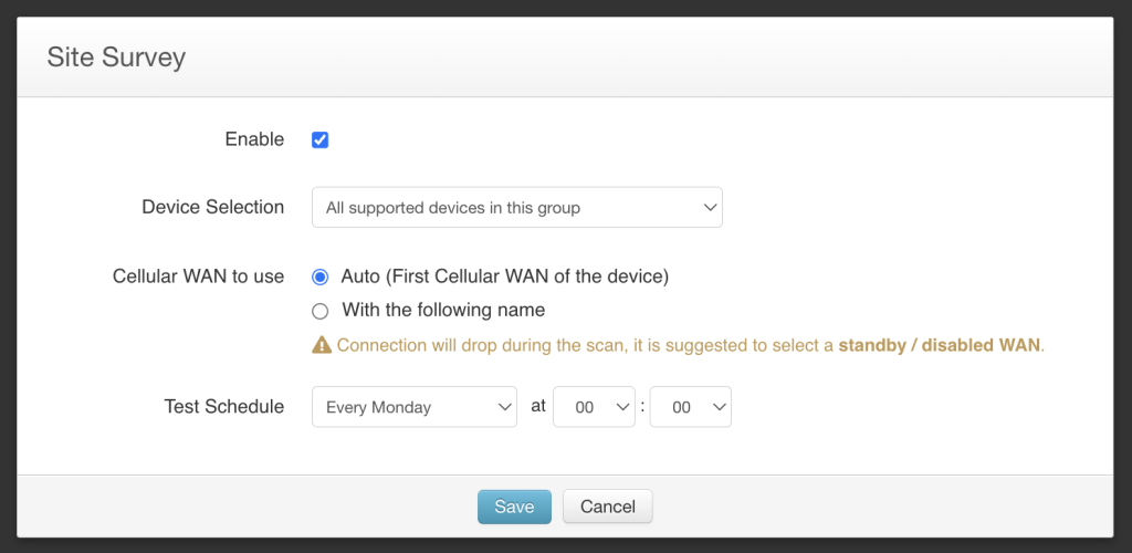 Incontrol Site Survey Schedule