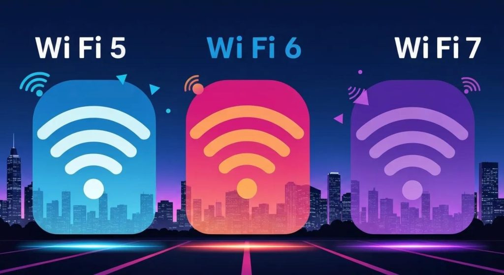 WiFi 5 vs WiFi 6 vs WiFi 7