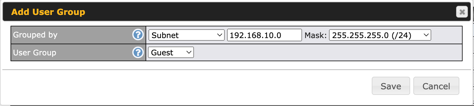 Peplink QoS User Group Subnet