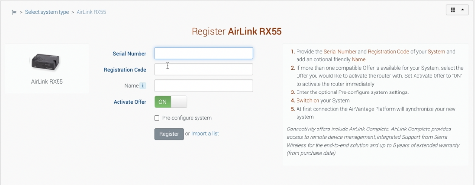 Airlink Support for AMM Onsite - MG Devices