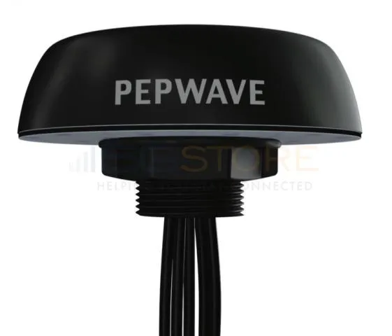 Pepwave Mobility 40G LTE/GPS Antenna - Black - QMA - 1 Foot Cables - ANT-MB-40G-Q-B-1