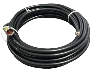 15 Foot Ultra Low Loss Cable (LMR400 Equivalent) (N/Male & SMA/Male Connectors) - Black - 