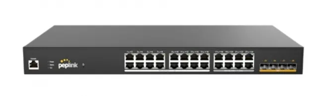 Peplink 24 Port PoE 2.5G Switch Rugged - PLS-R-24-H2G-250W