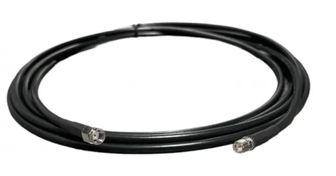 6 Foot Low Loss Cable (LMR240 Equivalent) (RP-SMA/Female & RP-SMA/Male Connectors) - Black - 