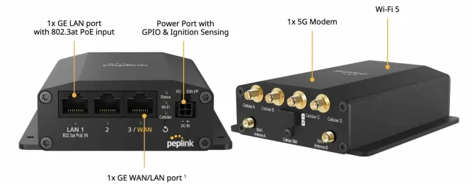 Peplink BR1 Mini 5G (with WiFi) - MAX-BR1-MINI-5GN-T-PRM