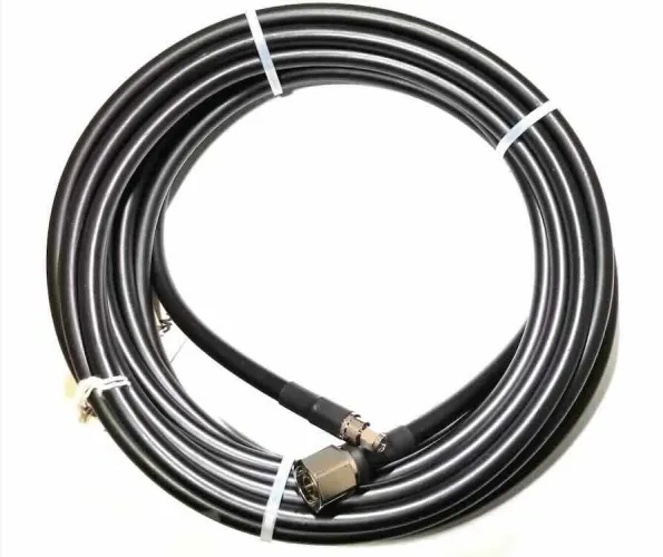 40 Foot Ultra Low Loss Cable (LMR400 Equivalent) for WiFi Antennas (N/Male & RP-SMA/Male Connectors) - Black - 