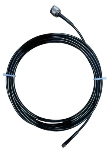 20 Foot Low Loss Cable (RG58 Equivalent) (SMA/Male & N/Male Connectors) - Black - 