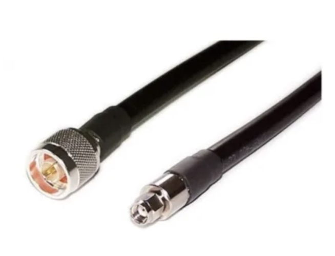 30 Foot Low Loss IP67 Rated Cable (LMR240 Equivalent) (N/Male & RP-SMA/Male Connectors) - Black - 