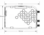 LX40, 4G LTE Router, North America, includes 1-year AirLink Complete - Top View - Dimensions 