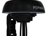 Pepwave Mobility 40G 5-in-1 Antenna for LTE/GPS - Black - QMA - Front View of Antenna w/ Mount