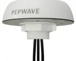 Pepwave Mobility 40G 5-in-1 Antenna for LTE/GPS - White - QMA - Front View of Antenna
