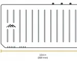 Cradlepoint NetCloud Essentials for Branch - E3000 5G - 1 Yr - Top View - Dimensions 
