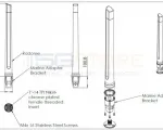 Poynting Omni-493 Marine & Coastal LTE/5G Antenna - Dimensions