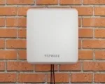 Pepwave IoT 20G Panel Antenna (2 x Cellular/5G, 1 x GPS) - N Cables - Wall mount (front view)