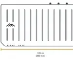 1-yr TAA Compliant NC Enterprise Branch Essentials Plan and E3000 router with WiFi (5G modem), North America - Top View - Dimensions 