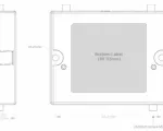 3-yr TAA Compliant NC IoT Gateway Essentials Plan and IBR200 router with WiFi (10 Mbps modem) for AT&T and Generic - Side/Bottom View - Dimensions 