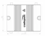 5-yr TAA Compliant NC IoT Gateway Essentials Plan and IBR200 router with WiFi (10 Mbps modem) for Verizon - Top View - Dimensions 