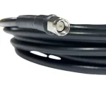 20 Foot Low Loss Cable (LMR240 Equivalent) (SMA/Female & SMA/Male Connectors) - Black - SMA Male end