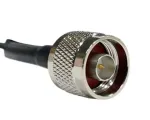10 Foot Low Loss IP67 Rated Cable (RG58 Equivalent) (SMA/Male & N/Male Connectors) - Black - N Male connector end