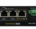 Pepwave MAX BR1 ENT with LTE Advanced Modem - Closeup of ports and terminal block