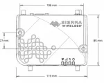 RV55, 4G LTE-A Pro Router, North America, Wi-Fi, includes 1-year AirLink Complete - Top View - Dimensions 