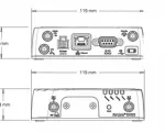 RV55, 4G LTE-A Pro Router, North America, Wi-Fi, includes 1-year AirLink Complete - Back/Front View - Dimensions 