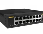 Peplink 16 Port SD Switch Rugged | PoE enabled 240W Power Budget - Front View - Ports