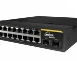 Peplink 16 Port SD Switch Rugged | PoE enabled 240W Power Budget - Front/Side View - Ports 