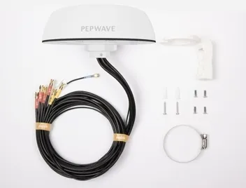 Pepwave Mobility 42G Dome Antenna for 4x4 Cellular/5G, MiMo WiFi & GPS- White - SMA Connectors- 16ft